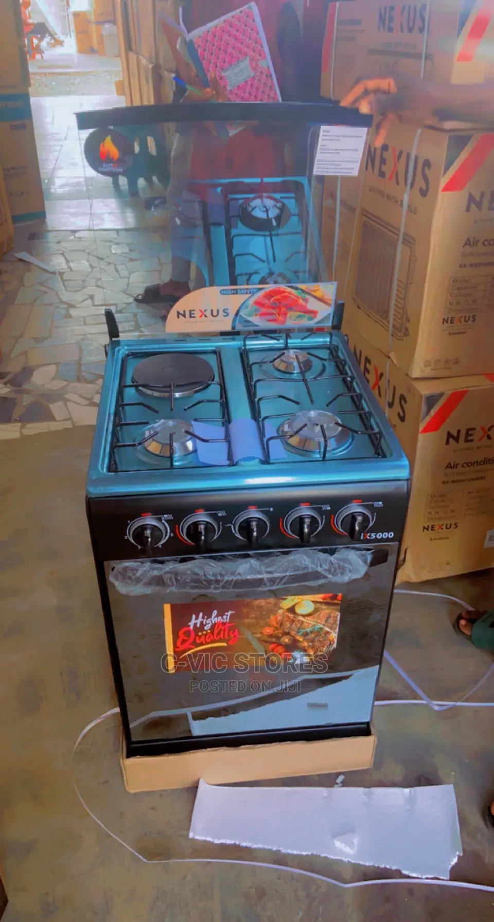 Nexus 4-Burner Gas Cooker -Nx-5055b (3 + 1