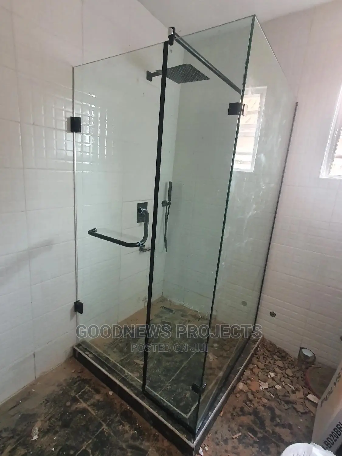 Black Accessories Glass Cubicle