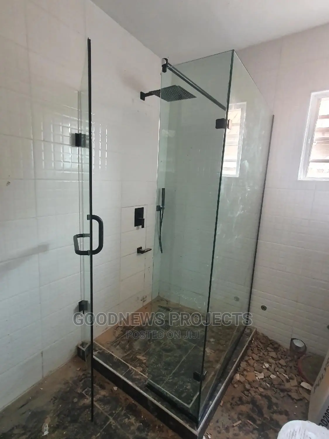 Black Accessories Glass Cubicle