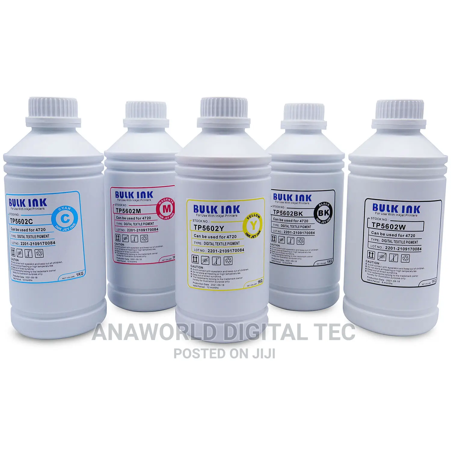 1litter Dtf Printer Ink (Magenta, Yellow, Black Cyan Colour)