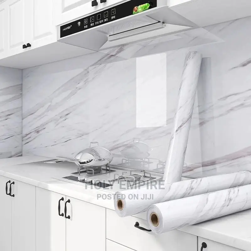 Marble Self Adhesive Waterproof Wallpaper for Kitchen