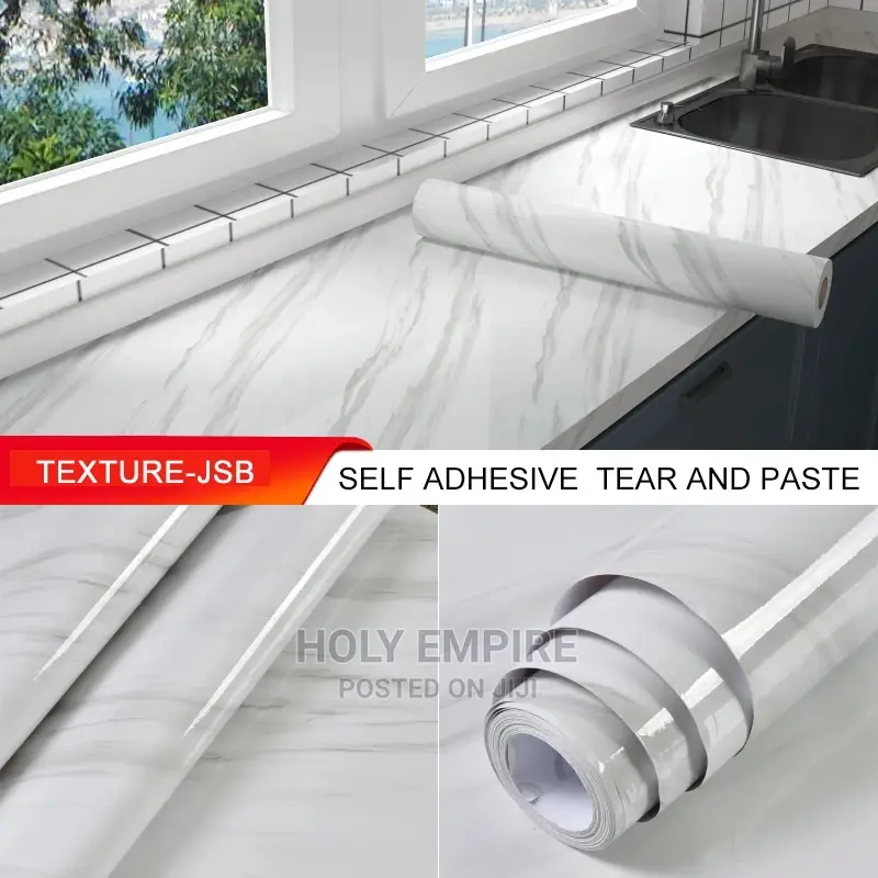 PVC Marble Stickers Kitchen Countertops Self Adhesive