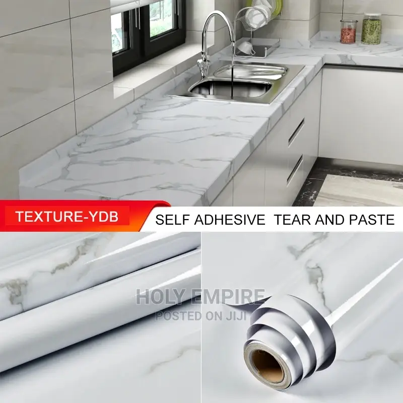 PVC Marble Stickers Kitchen Countertops Self Adhesive