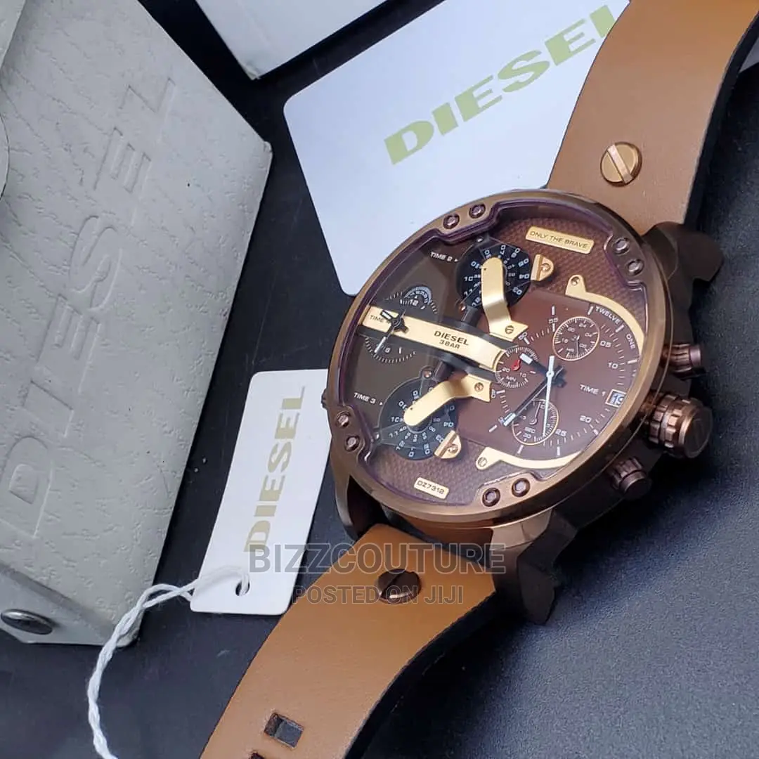 Original DIESEL Leather Strap Watch Available in Store