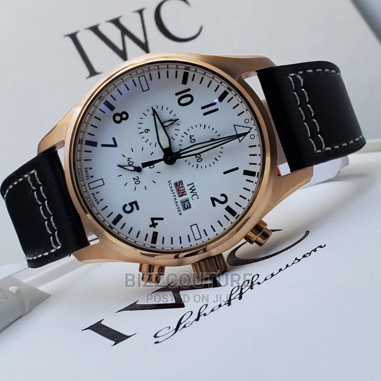 Original IWC SCHAFFHAUSEN Leather Watch Available in Store