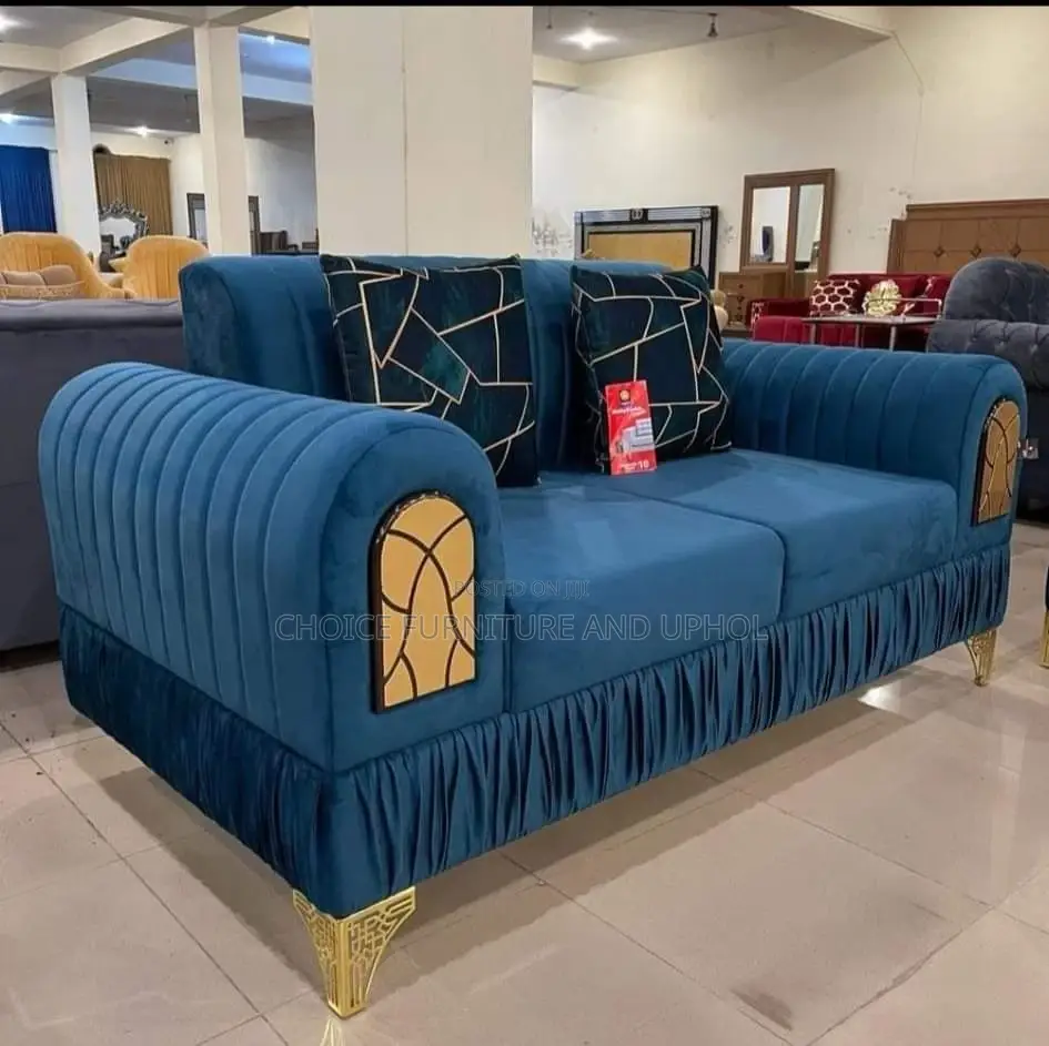 Luxury 7 Seater Living Room Fabric Made Sofa Chair.