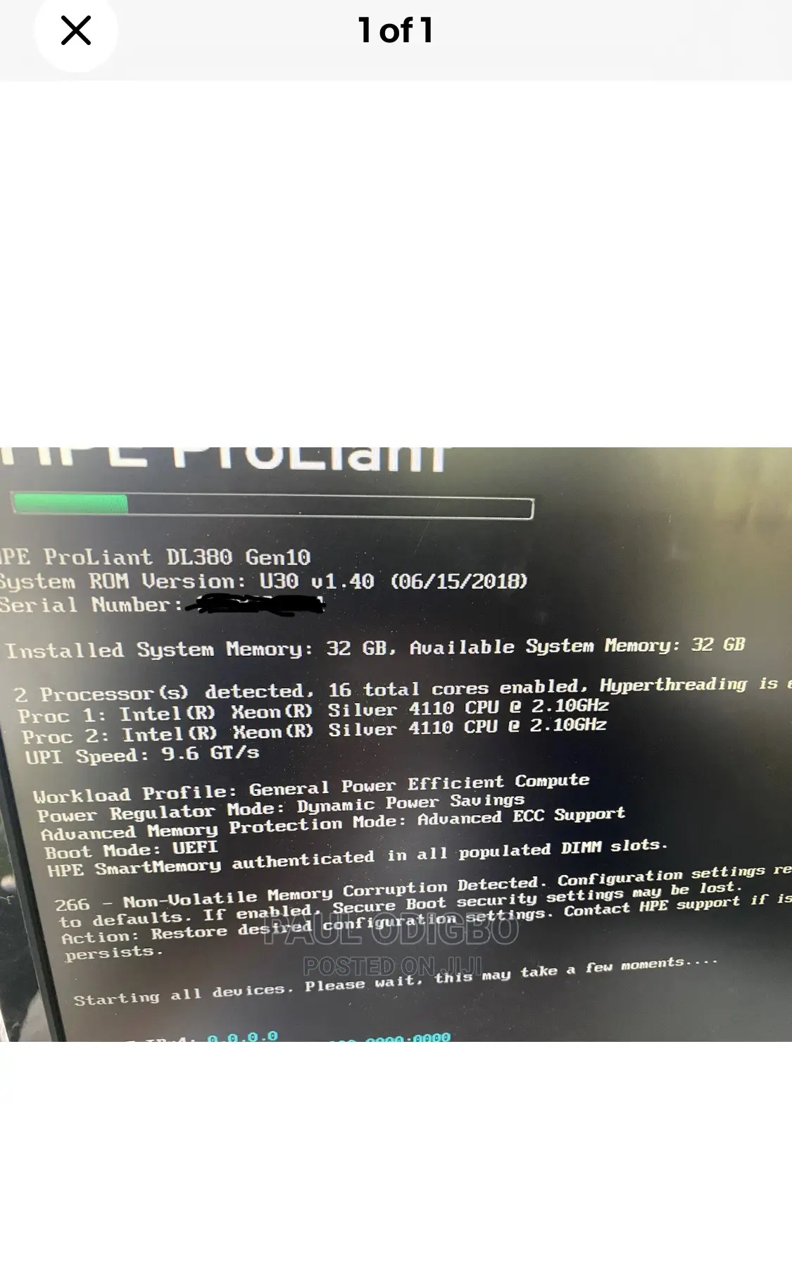 New Server HP ProLiant DL380 Gen10 64GB Intel Xeon HDD 2T