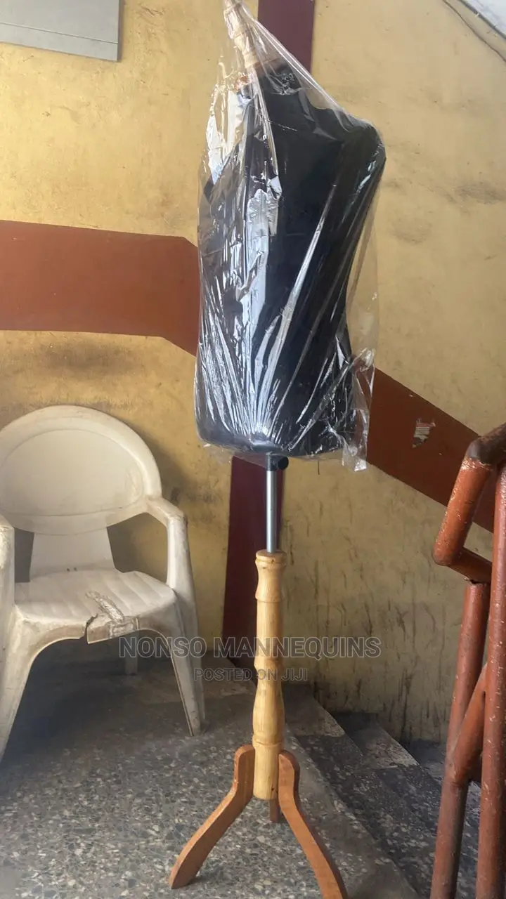 Male Dressform With Tripod Wooden Stand