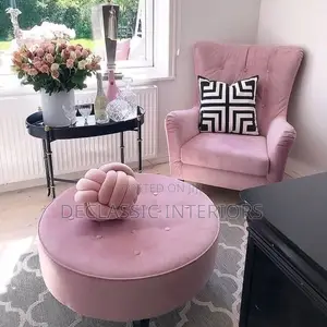 Accent Chair and Puff