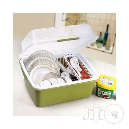 Plastic Dish Rack With Cover