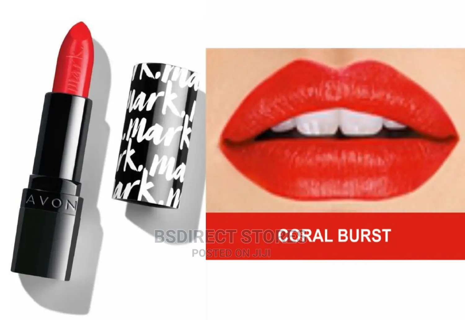 Avon Mark. Coral Burst Epic Lipstick With Built-in Primer