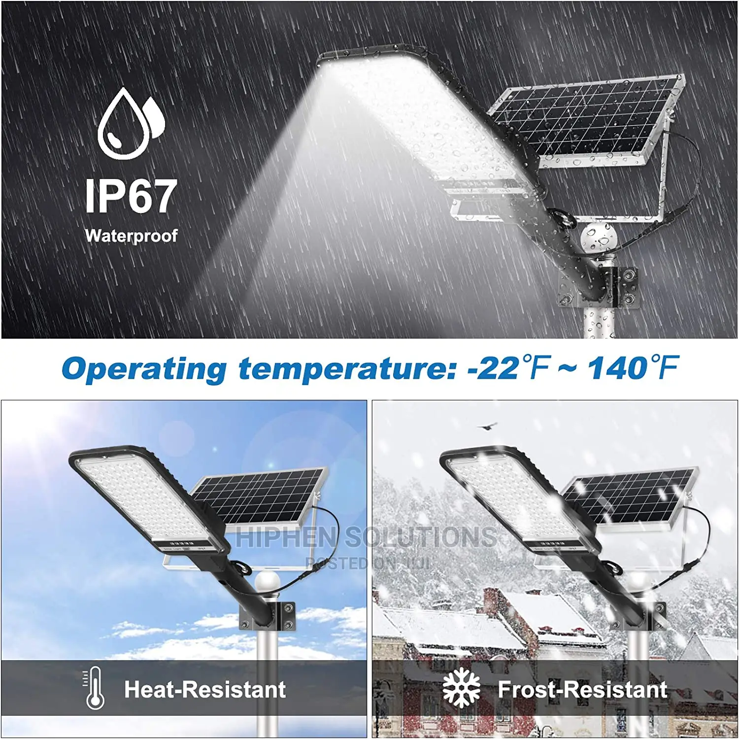 100W Solar Flood Street Light
