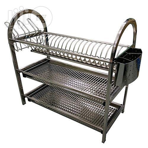 Stainless Still Dish Rack 3step 18-8.