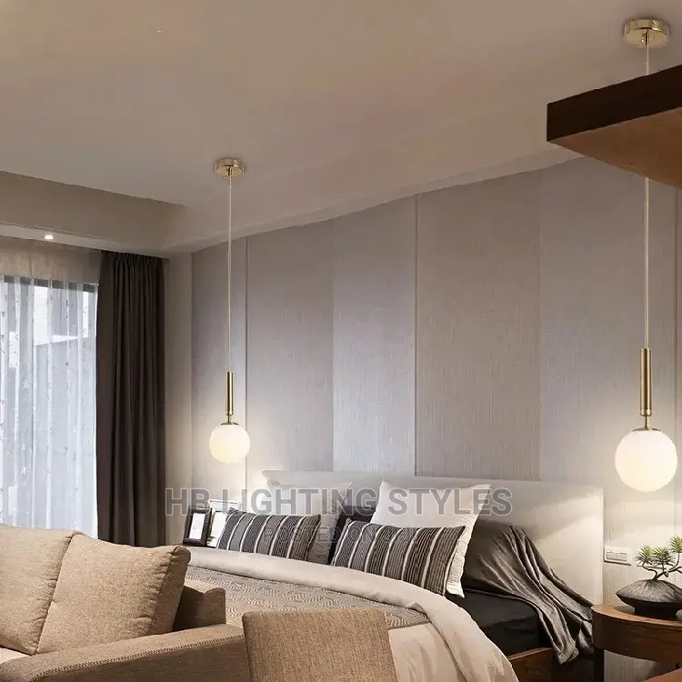 Modern Glass Ball Led Pendant Lamp