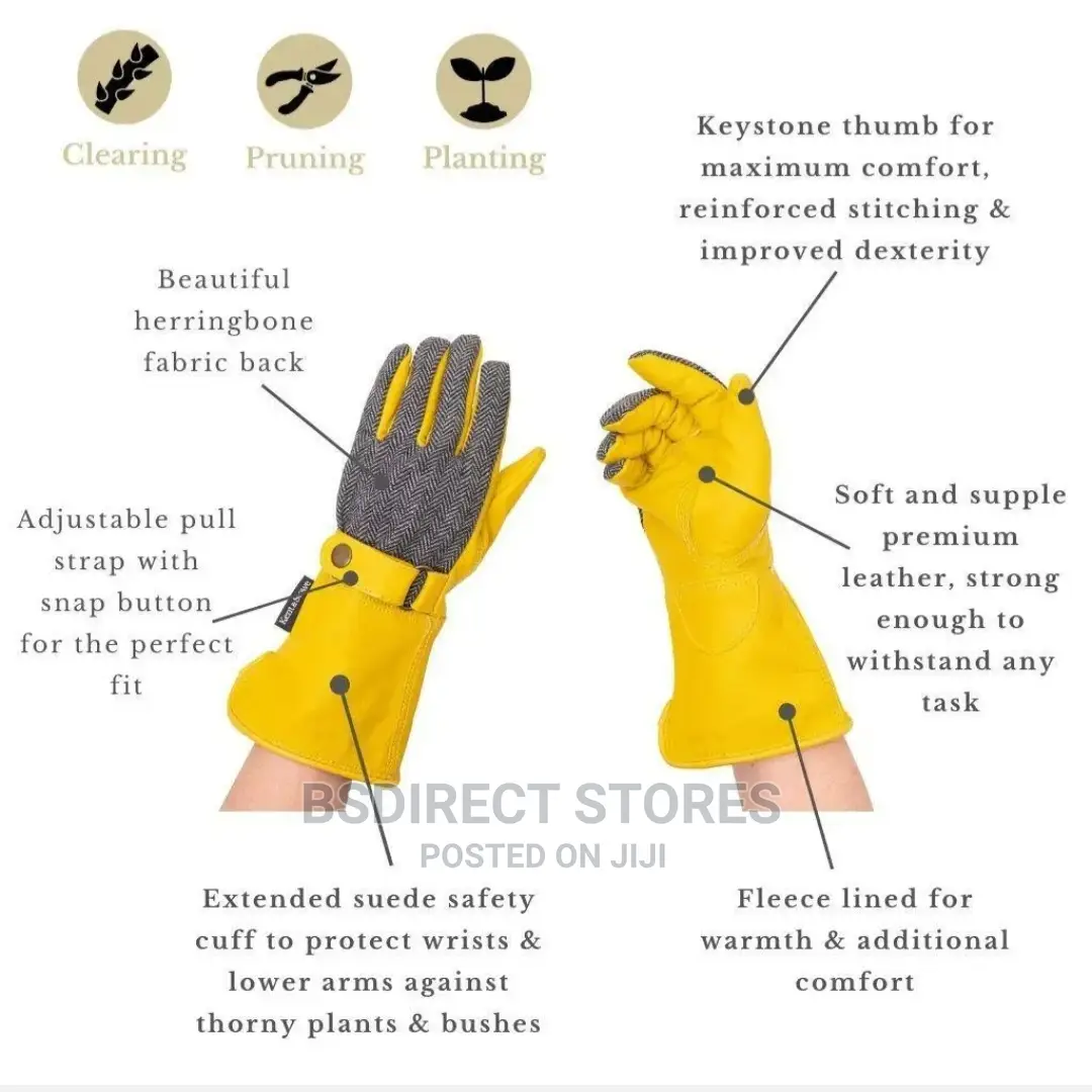 Kent And Stowe Leather Gauntlet Heavy Duty Garden Glove