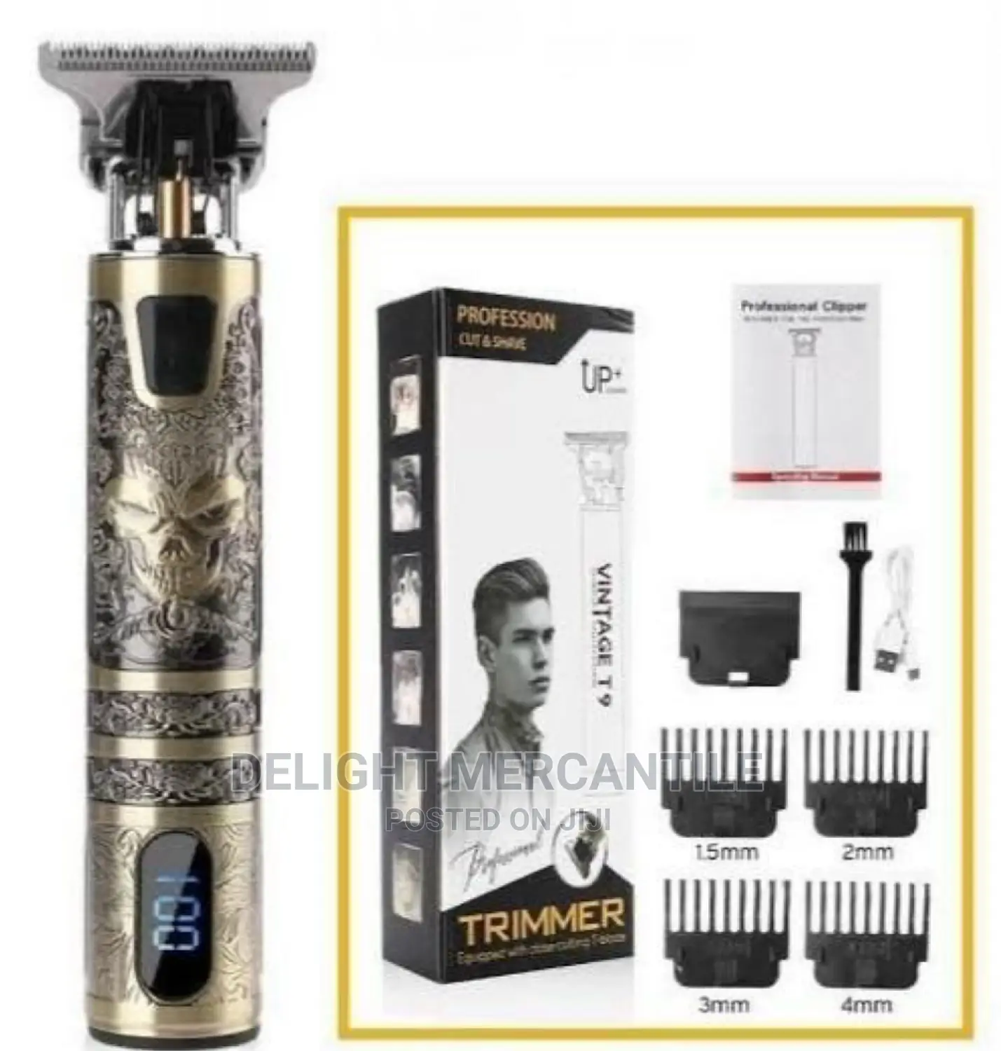 Professional Vintage T9 Cordless Clipper Trimmer