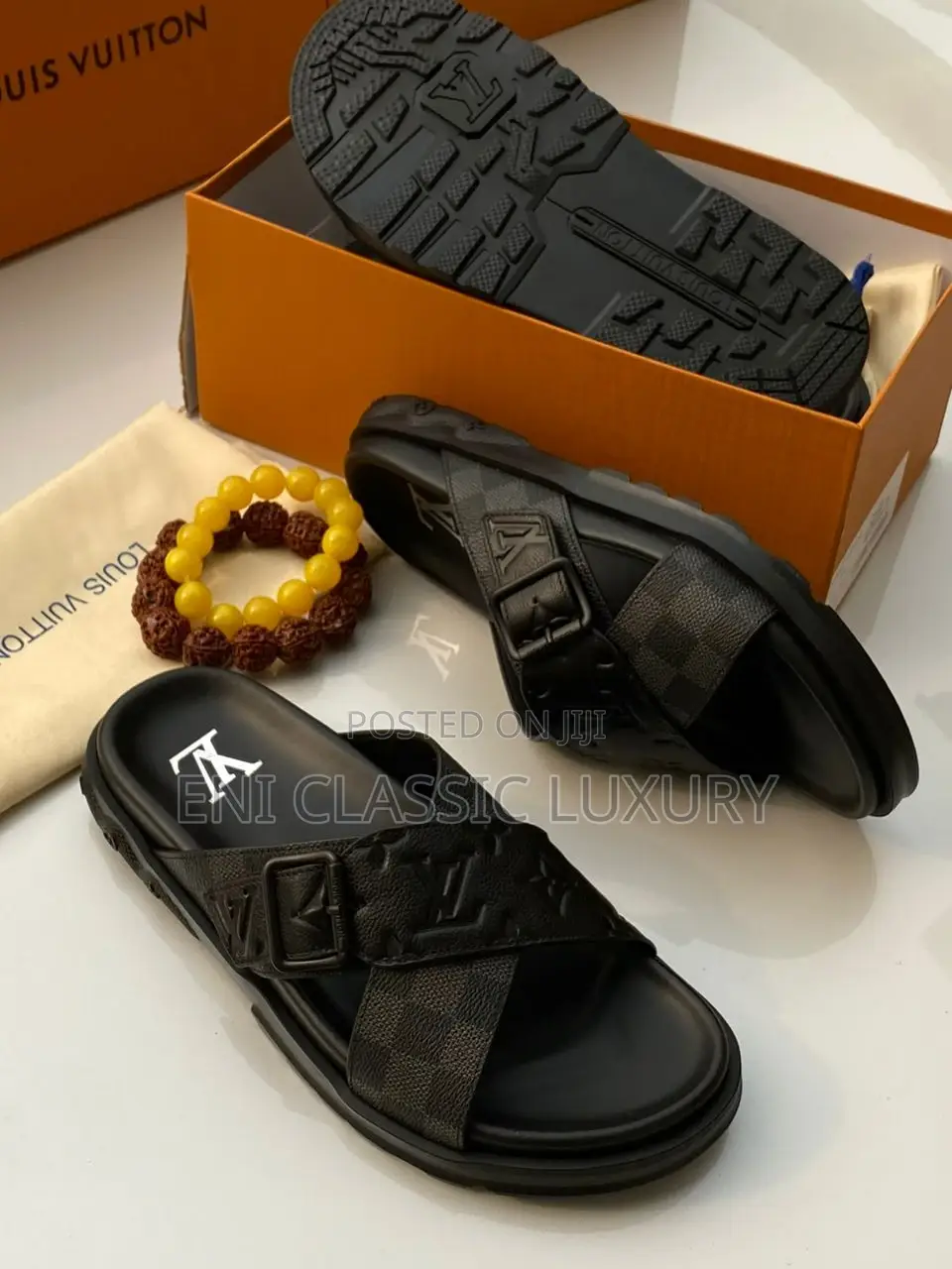 Louis Vuitton Men's Leather Slippers