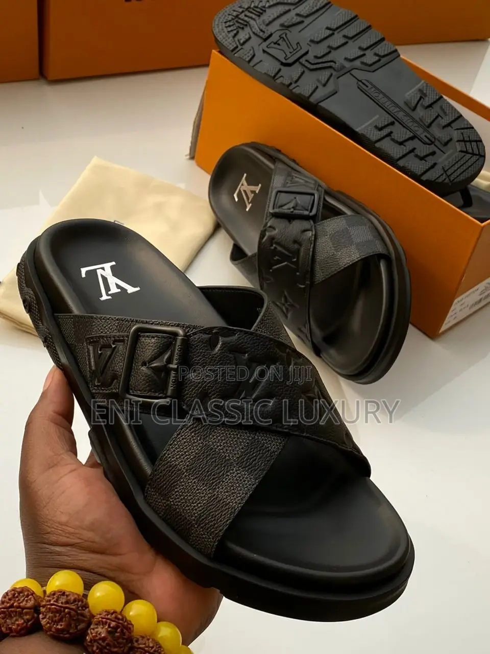 Louis Vuitton Men's Leather Slippers