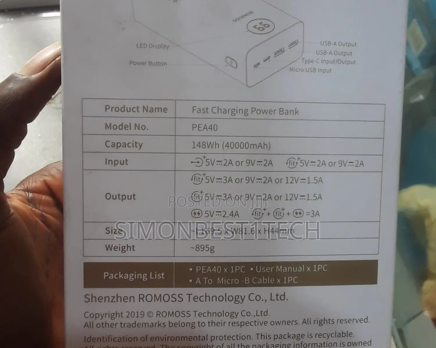 Romoss Power Bank 40000mah