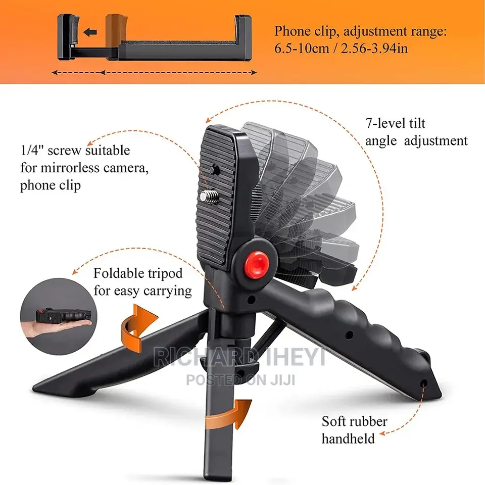 Vlogging Kit With Light + Microphone + Tripod + Phone Holder