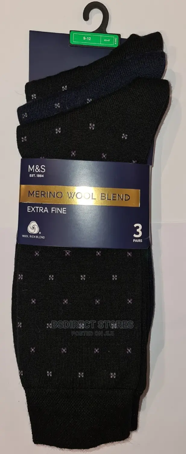 Marks And Spencer Grey Mix 3pack Polka Dot Merino Wool Socks