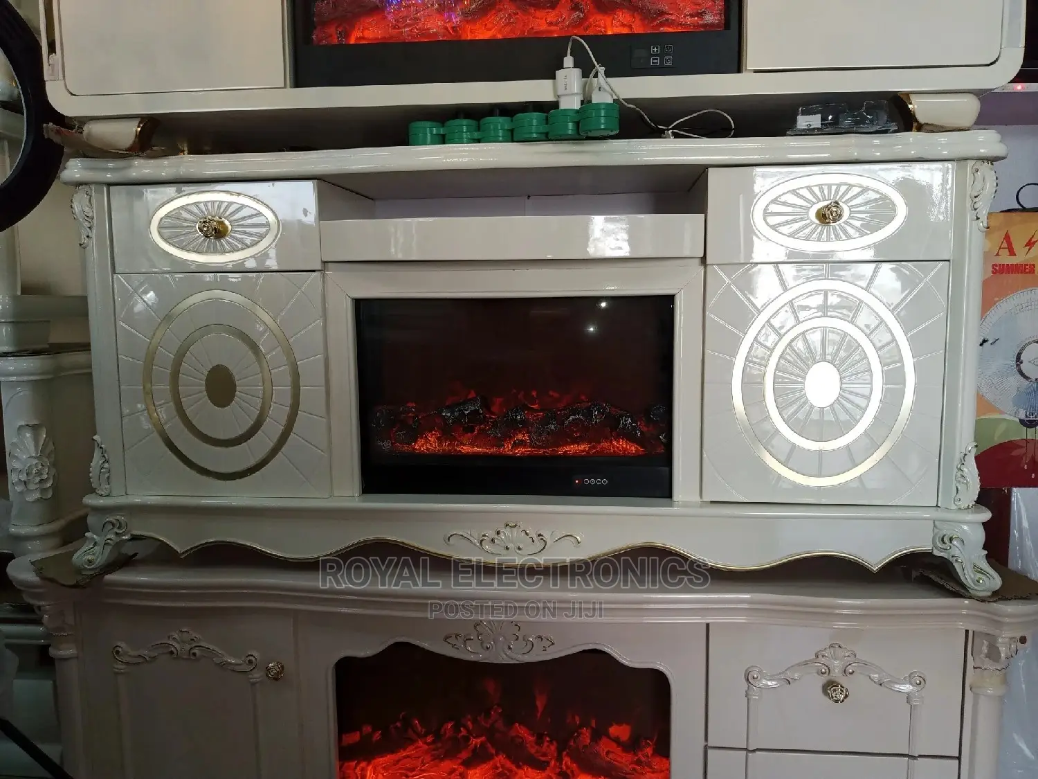 Royal Fireworks TV Stand With Drawers