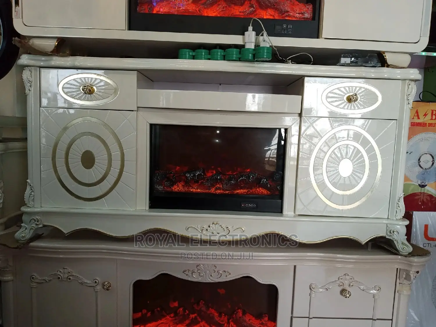 Royal Fireworks TV Stand With Drawers