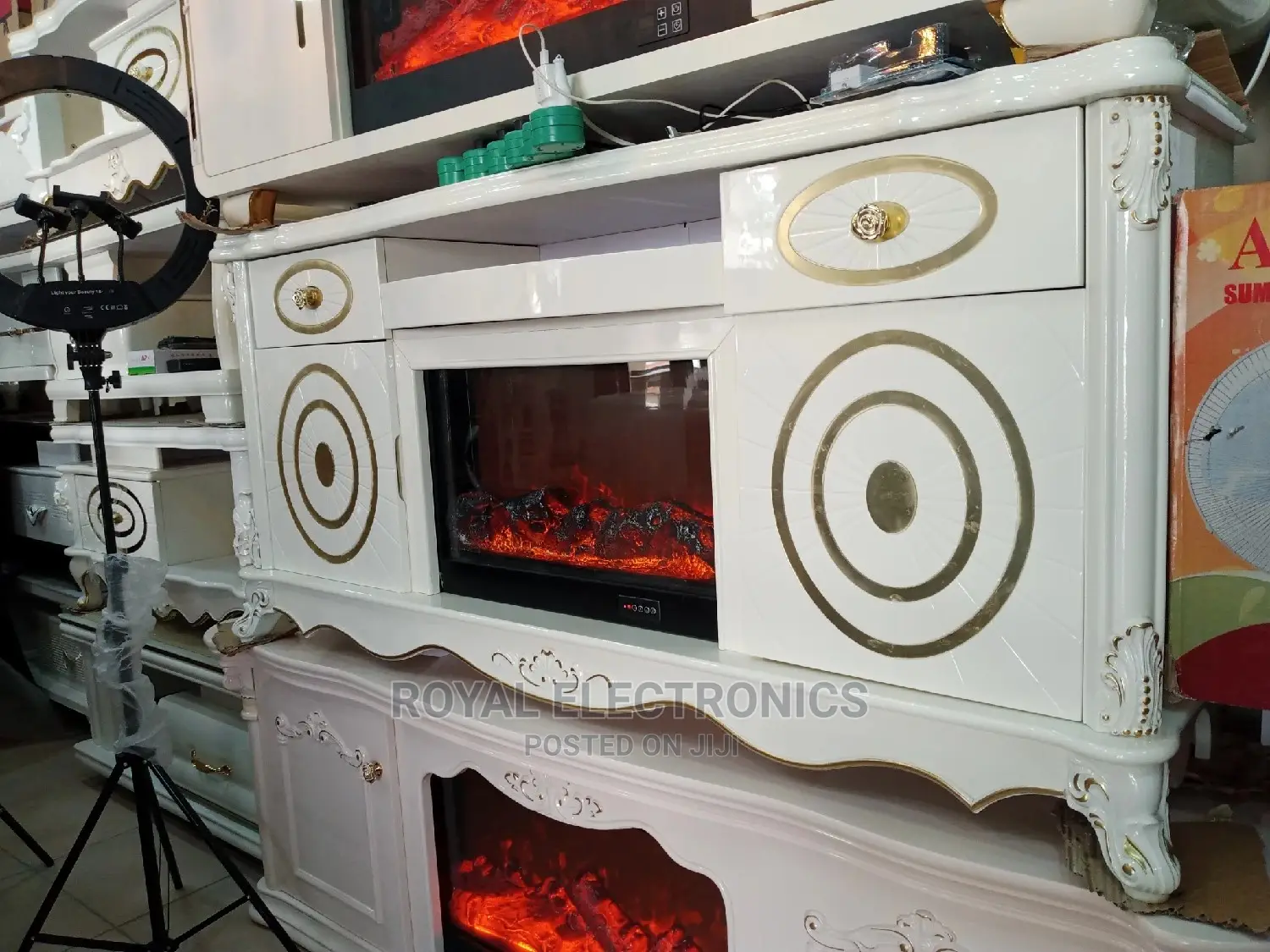 Brand New Royal Fireworks TV Stand With Drawers