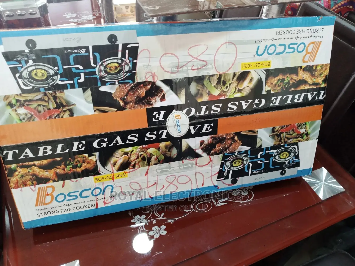 Brand New Boscon Glass Top Table Gas Stove