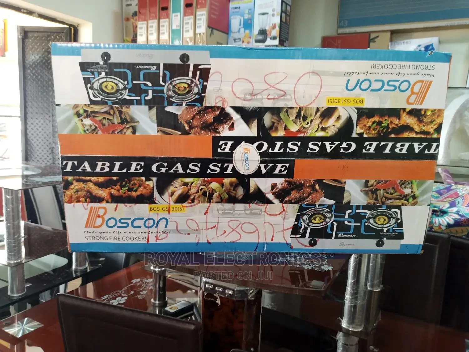 Heavy Duty Boscon Glass Top Table Gas Stove