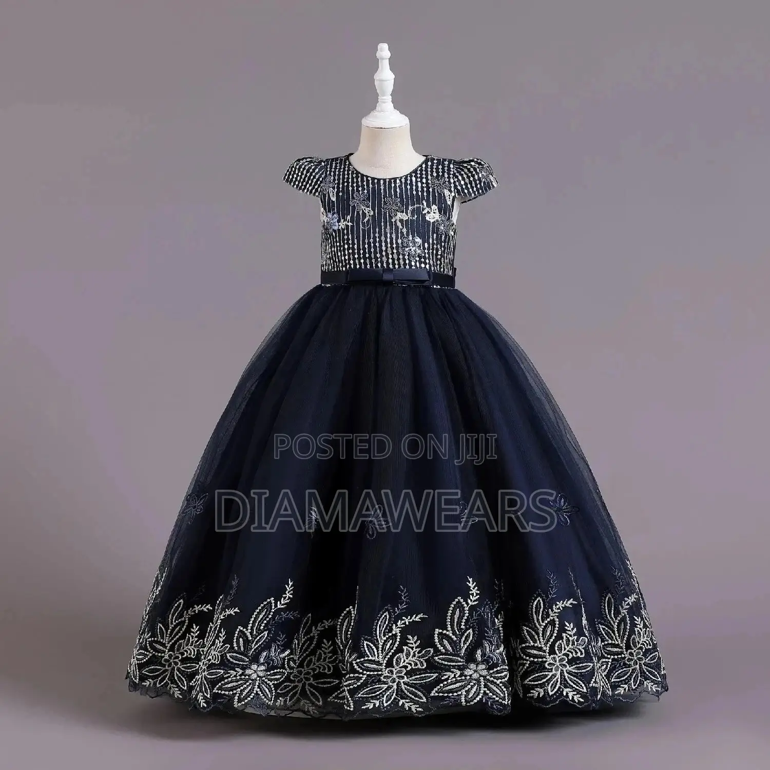 Wine Red Sequence Ball Gown