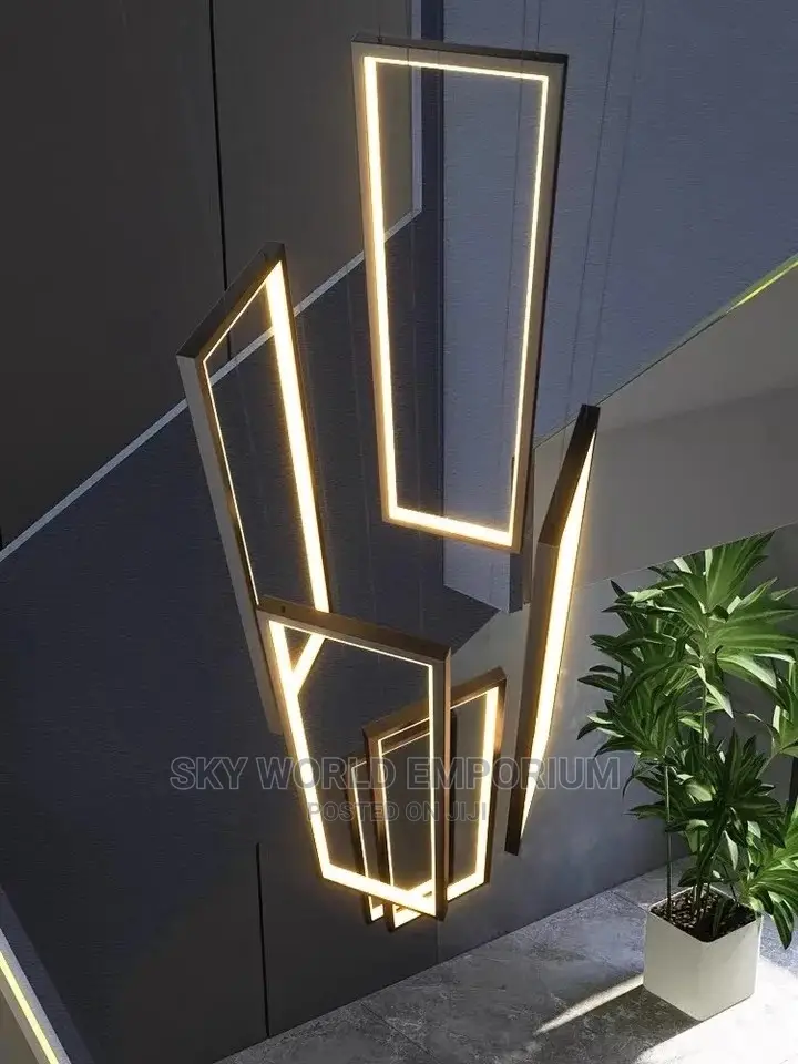 Modern LED Stair Long Chandelier