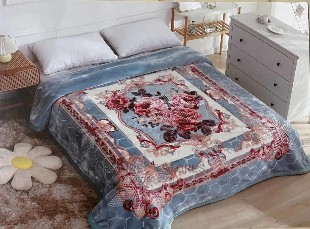 Moonstar London BLUE King Blanket Double Sided Extra Thick