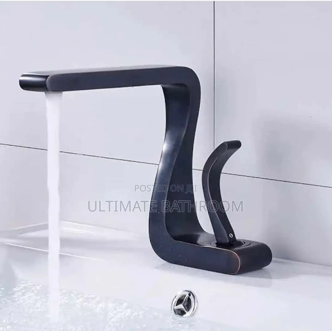 Matt Black Curve Basin Mixer Tap