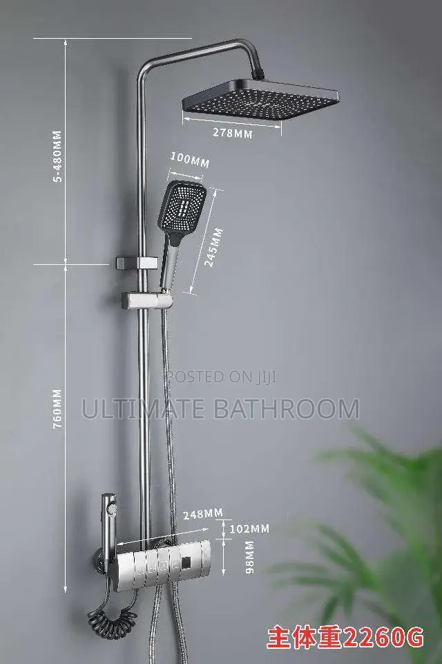 High Quality Grey Button Standing Shower