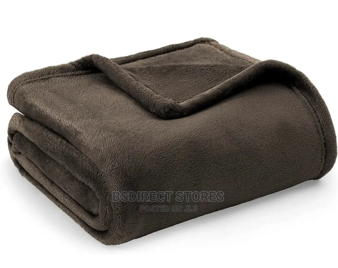 Bedsure Brown Fleece Bedspread King Fluffy Flannel Blanket