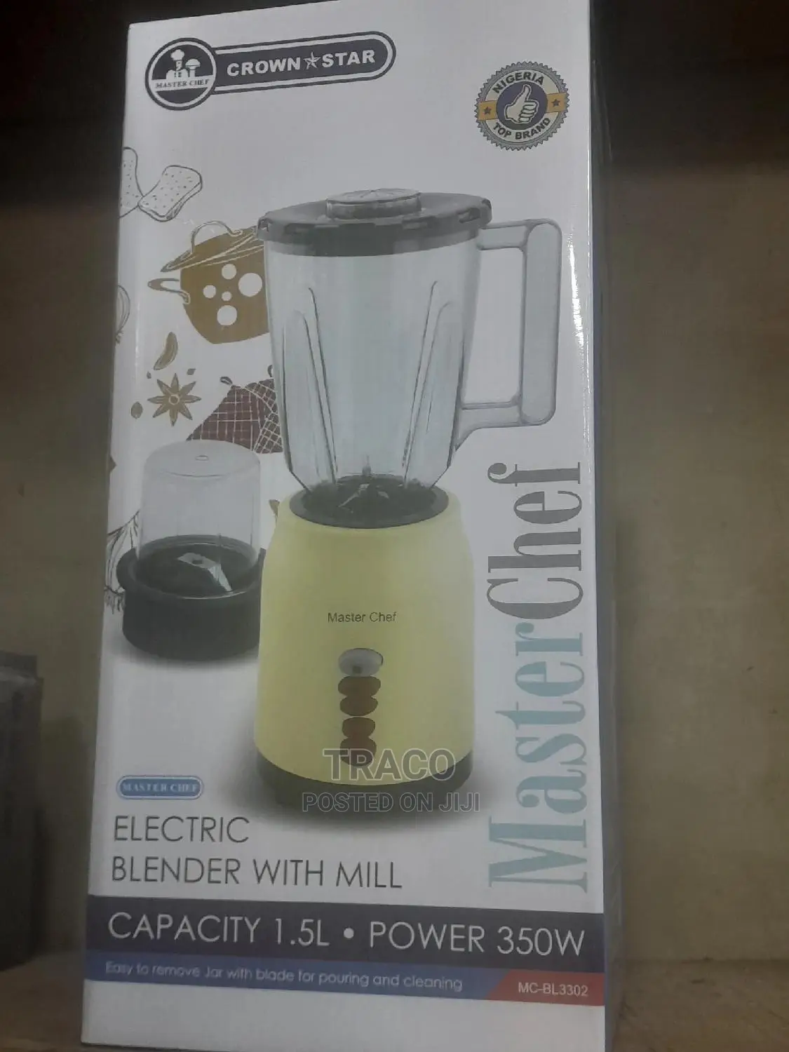 Master Chef 1.5L Electric Blender With Mill - 350w