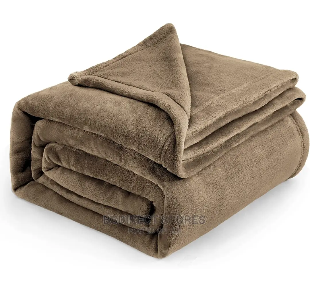 Bedsure Camel Fleece Bedspread King Fluffy Flannel Blanket