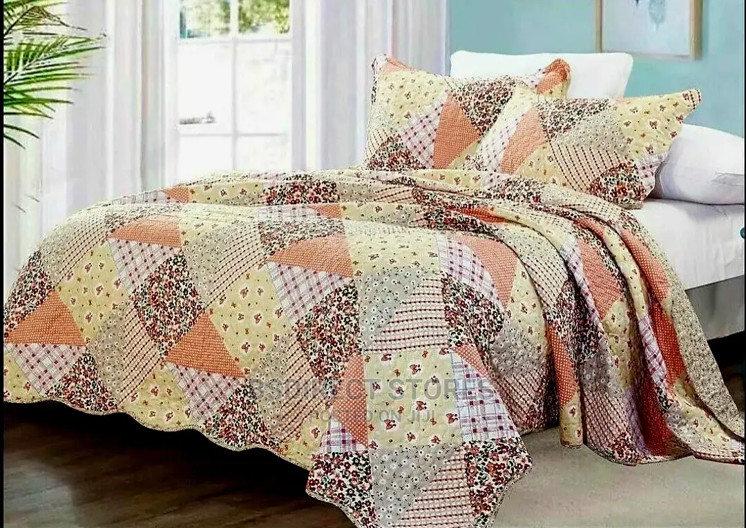 Cotelia Moonstar Peach Luxury Embroidery Bedspread Superking