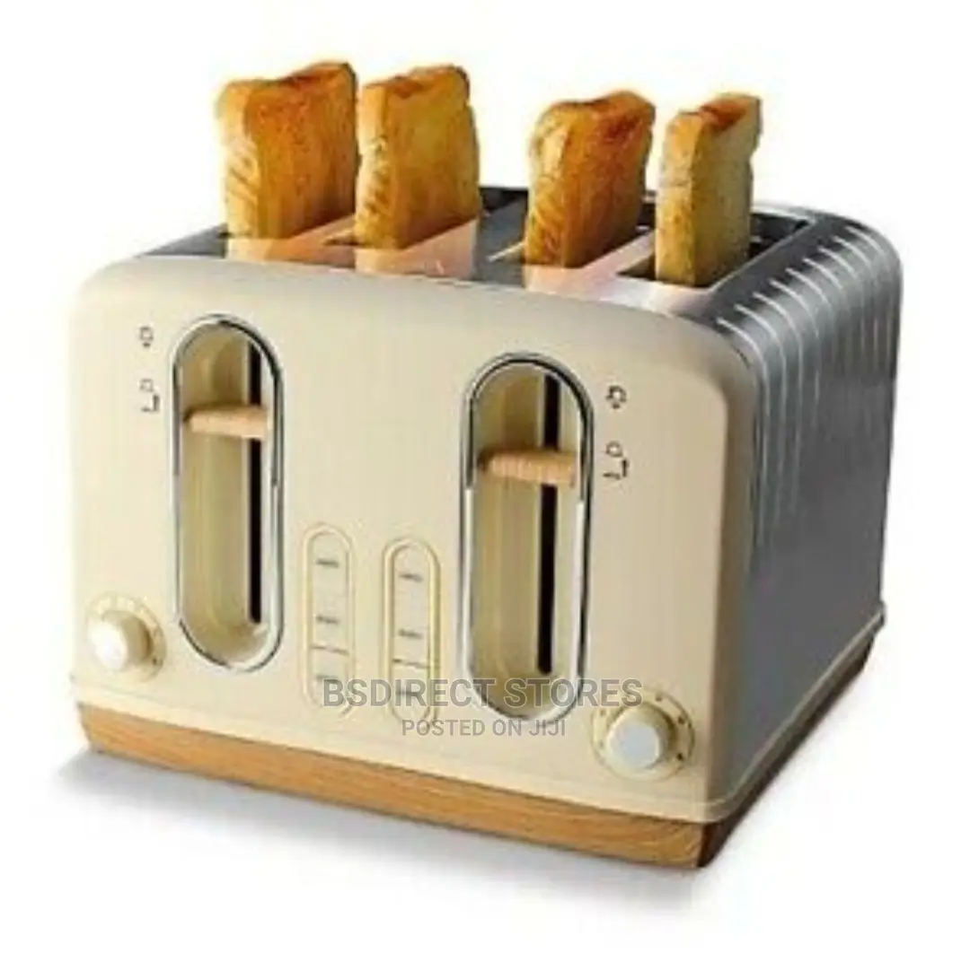 George Home CREAM Stainless Steel 4 Slice Deep Slots Toaster