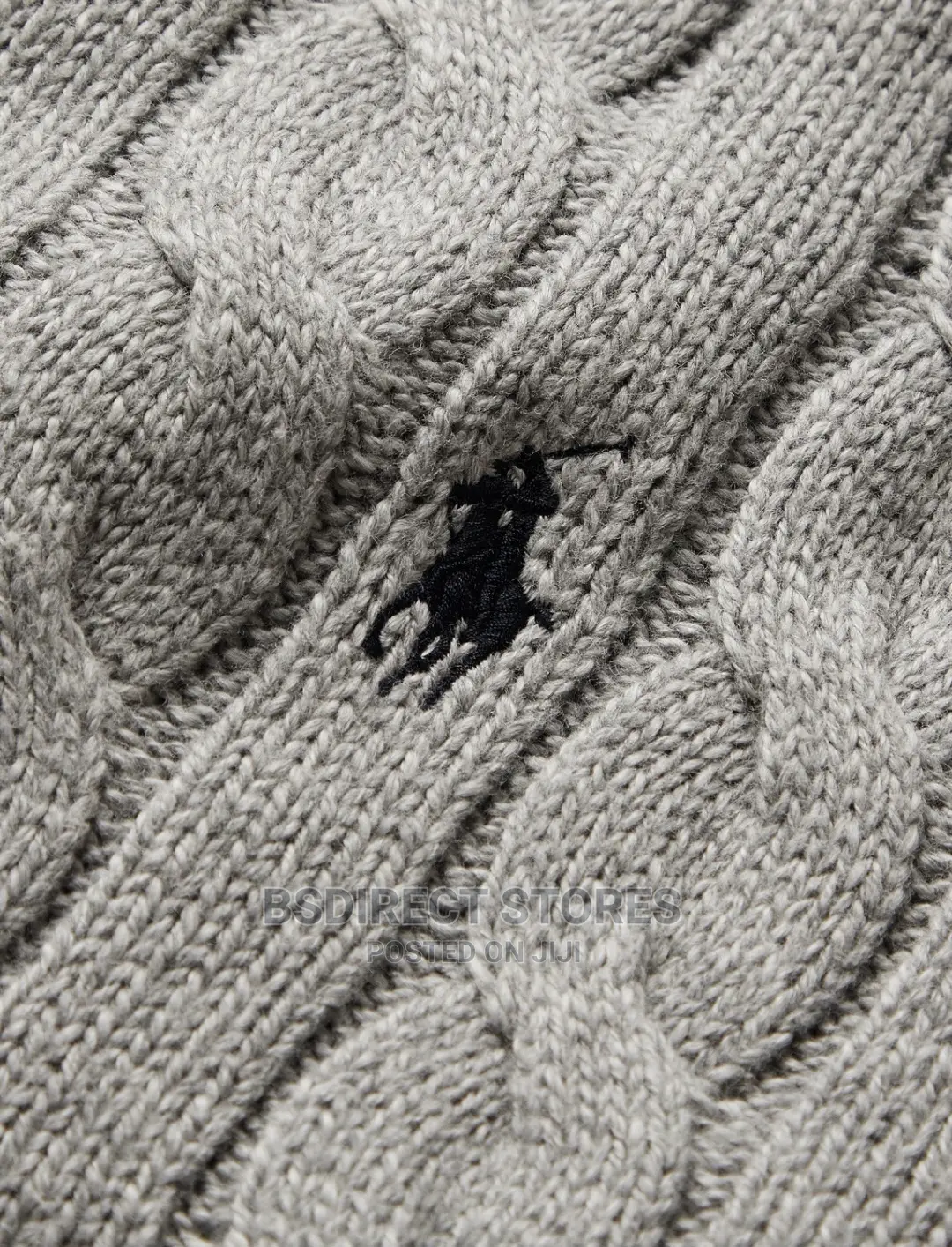Polo Ralph Lauren Grey Men's Cable Knit Long Sleeve Sweater