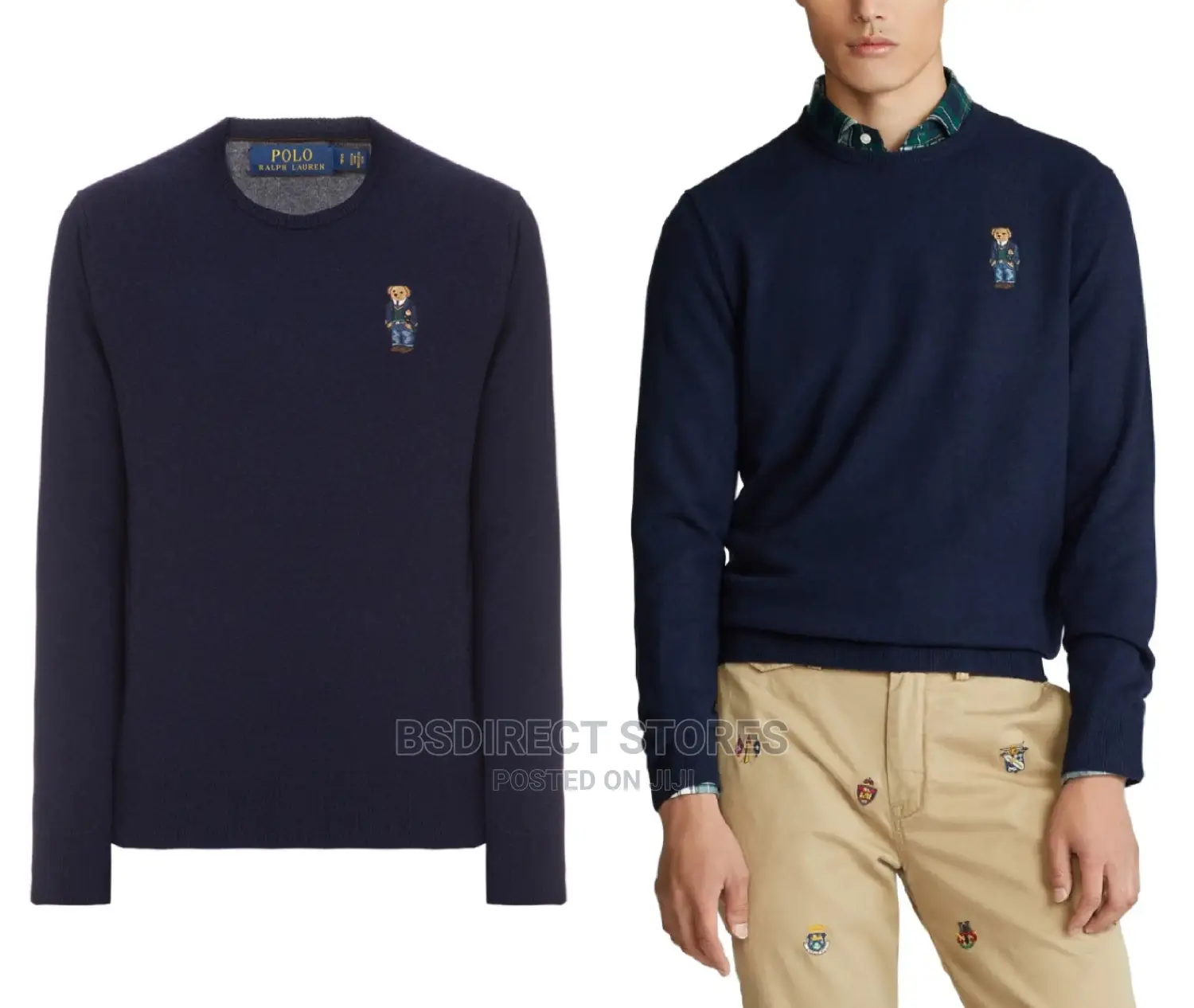 POLO RALPH LAUREN Polo Bear Chest Embroidery Wool Dweater