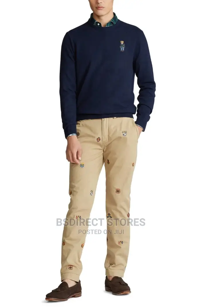 POLO RALPH LAUREN Polo Bear Chest Embroidery Wool Dweater