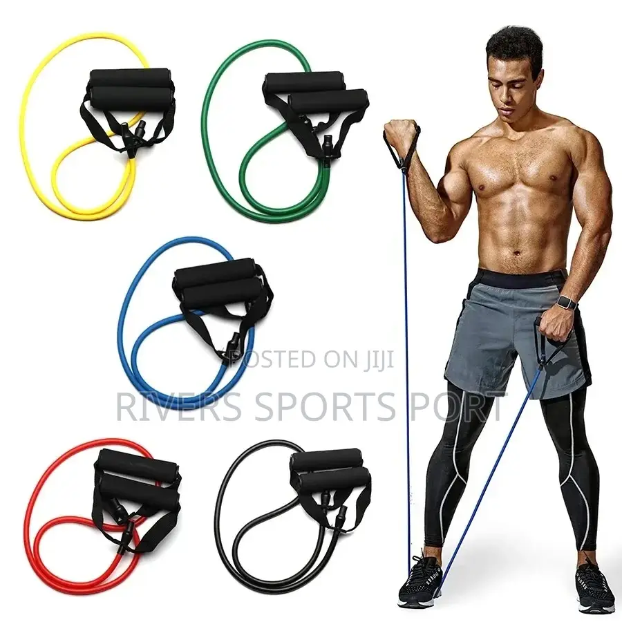 Deluxeb 120cm Resistance Bands Rope Elastic Gym Fitness