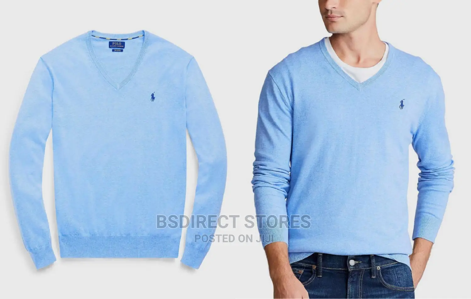 Polo Ralph Lauren Men's Merino v-Neck Polo Pony Logo Jumper