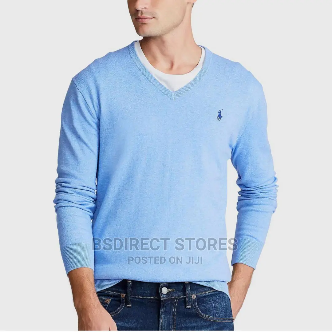 Polo Ralph Lauren Men's Merino v-Neck Polo Pony Logo Jumper