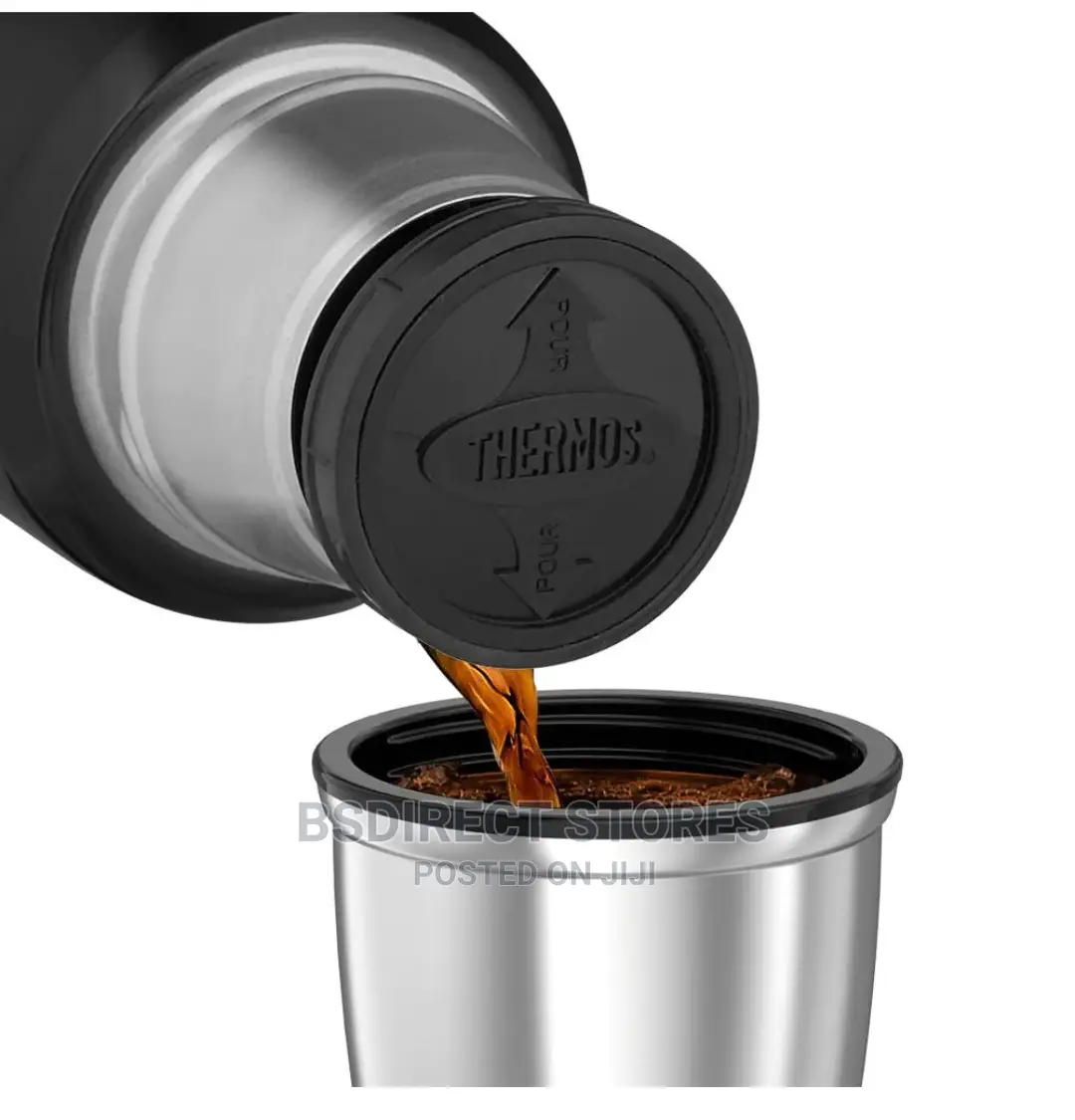 Genuine BLACK Thermos 1.2L King Stainless Steel Flask Vacuum