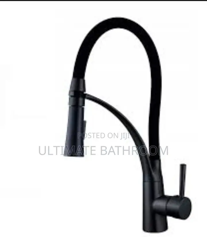 Quality Curve Black Kitchen Sink Mixer Tap