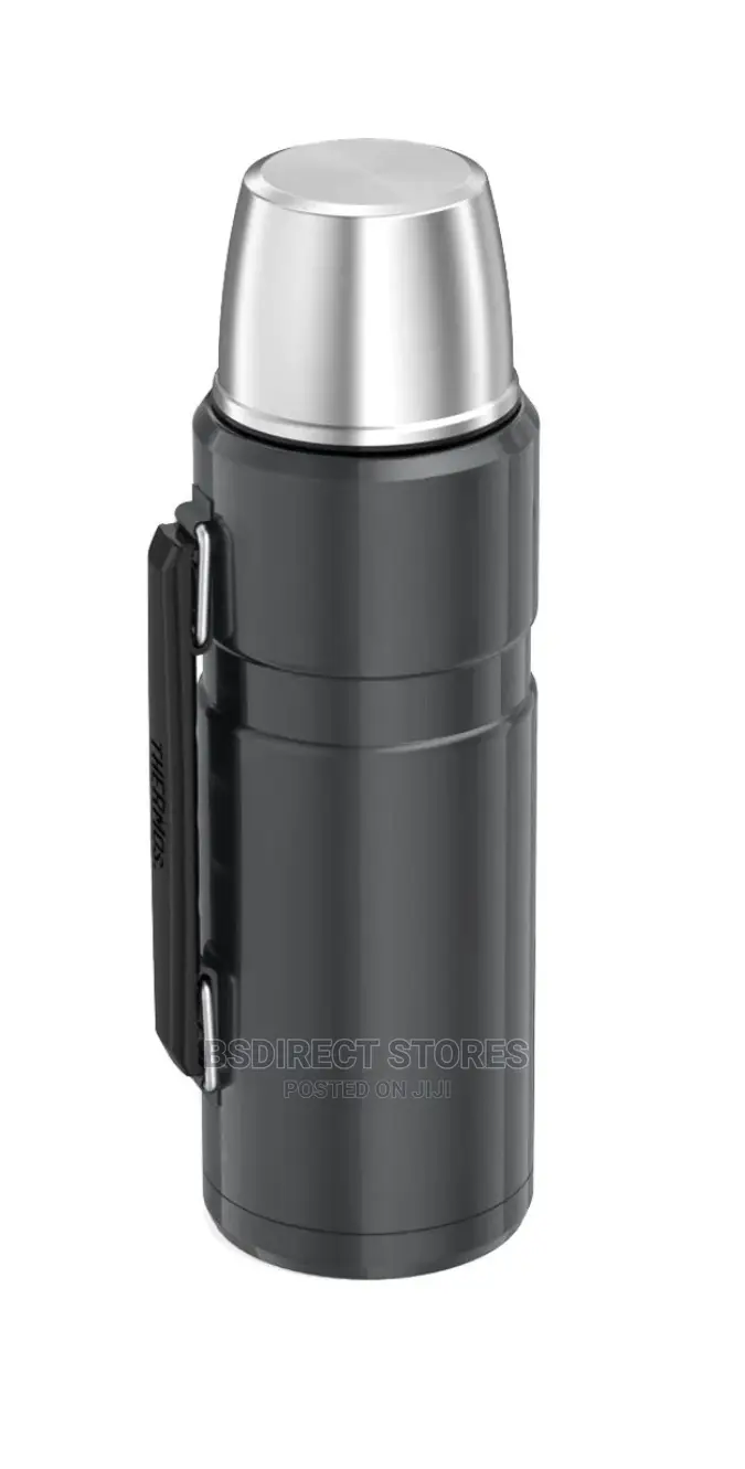 Thermos Gun Metal 1.2L King Stainless Steel Flask Vacuum