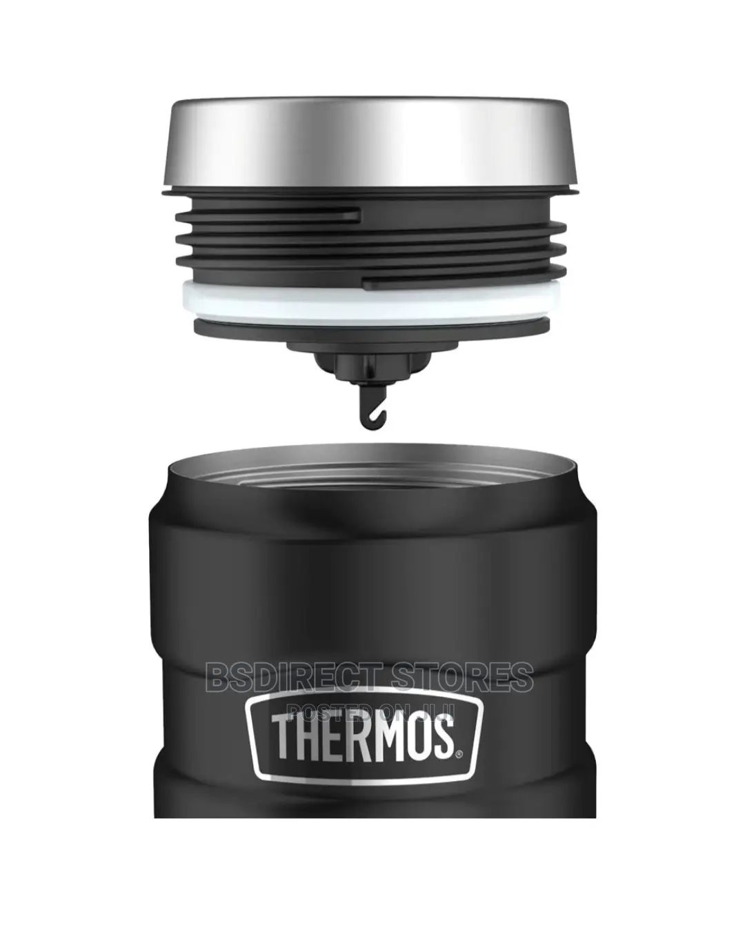 Thermos BLACK Stainless Steel Insulated King Travel Tumbler